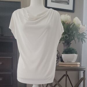 Banana Republic Cream Drape Neck Blouse